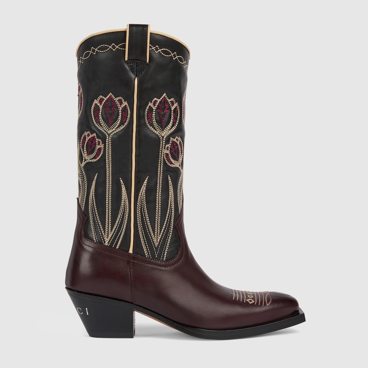 Gucci Women’s boot with embroidery - Image 1
